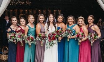 Boho Jewel Tone Wedding at Bramble wood