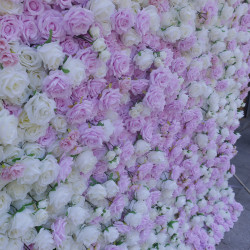 5d elegant purple white roses artificial flower wall backdrop