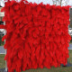 5d red feather fabric rolling up curtain flower wall cloth artificial plant wall wedding backdrop