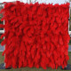 5d red feather fabric rolling up curtain flower wall cloth artificial plant wall wedding backdrop