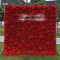 5d red rose hydrangea green leaves roll up cloth flower wall wedding backdrop