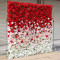 5d rose red white gradient rolling up fabric curtain cloth flower wall wedding backdrop