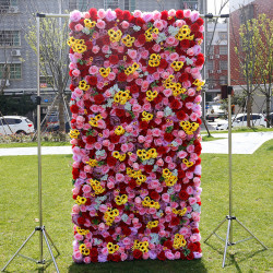 5d sunflower artificial flower wall backdrop