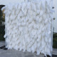 5d white feather fabric rolling up curtain flower wall cloth artificial plant wall wedding backdrop