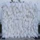 5d white feather fabric rolling up curtain flower wall cloth artificial plant wall wedding backdrop
