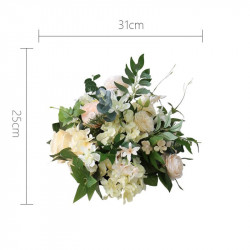beige wedding arch flowers, beige artificial wedding flowers, diy wedding flowers, wedding faux flowers