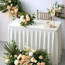 beige wedding decoration, beige artificial wedding flowers, diy wedding flowers, wedding faux flowers