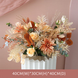 beige wedding flowers ball, beige artificial wedding flowers, diy wedding flowers, wedding faux flowers