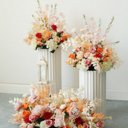 beige wedding flowers ball, beige artificial wedding flowers, diy wedding flowers, wedding faux flowers