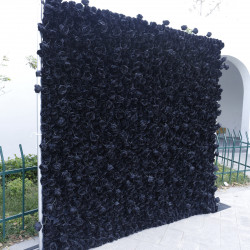 black rose artificial flower wall backdrop