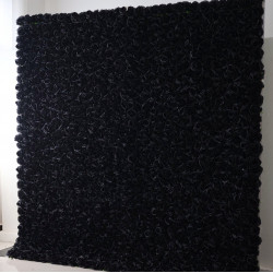 black roses cloth roll up flower wall fabric hanging curtain plant wall event party wedding backdrop
