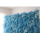 blue feather flower backdrop cloth roll up flower wall fabric hanging curtain plant wall event party wedding backdrop