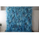 blue feather flower backdrop cloth roll up flower wall fabric hanging curtain plant wall event party wedding backdrop