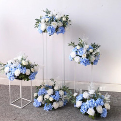 blue wedding flower balls, blue artificial wedding flowers, diy wedding flowers, wedding faux flowers