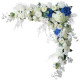 beige & blue wedding style, blue artificial wedding flowers, diy wedding flowers, wedding faux flowers