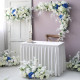 beige & blue wedding style, blue artificial wedding flowers, diy wedding flowers, wedding faux flowers