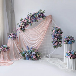 blue & purple wedding style, blue artificial wedding flowers, diy wedding flowers, wedding faux flowers