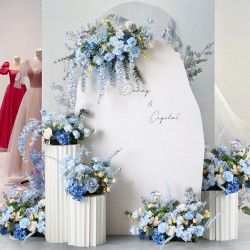 blue wedding style, blue artificial wedding flowers, diy wedding flowers, party faux flowers