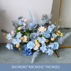 blue wedding style, blue artificial wedding flowers, diy wedding flowers, party faux flowers