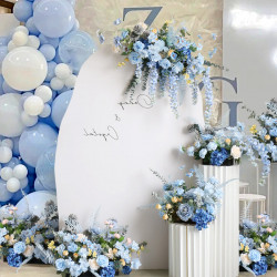 blue wedding style, blue artificial wedding flowers, diy wedding flowers, party faux flowers