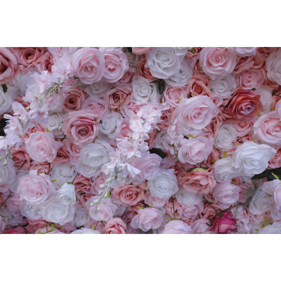 dreamy pink rose cloth roll up flower wall fabric hanging curtain plant wall event party wedding backdrop