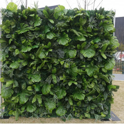 grass cloth roll up flower wall fabric hanging curtain plant wall event party wedding backdrop