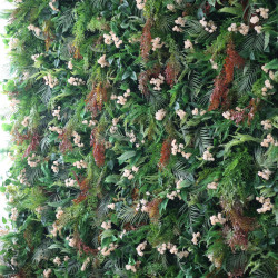 green silk fern mixed flower wall cloth roll up flower wall fabric hanging curtain plant wall event party wedding backdrop