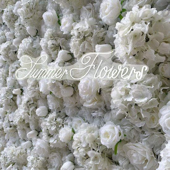 luxury white rose hydrangea 5d cloth flower wall wedding backdrop props fabric floral wall