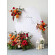orange & red wedding style, orange artificial wedding flowers, diy wedding flowers, wedding faux flowers