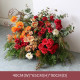 orange & red wedding style, orange artificial wedding flowers, diy wedding flowers, wedding faux flowers