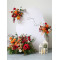 orange & red wedding style, orange artificial wedding flowers, diy wedding flowers, wedding faux flowers