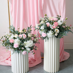 pink & green wedding flowers ball, pink artificial wedding flowers, diy wedding flowers, wedding faux flowers