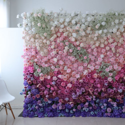 purple hydrangea and white rose cloth flower wall fabric rollin up reed pampas grass curtain floral wall wedding backdrop party event props