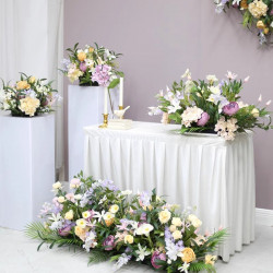 purple wedding style, purple artificial wedding flowers, diy wedding flowers, wedding faux flowers