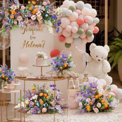purple wedding style, purple artificial wedding flowers, diy wedding flowers, wedding faux flowers