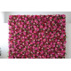 red and rose roses and green leaves cloth roll up flower wall fabric hanging curtain plant wall event party wedding  backdrop