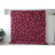 red and rose roses and green leaves cloth roll up flower wall fabric hanging curtain plant wall event party wedding  backdrop