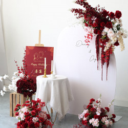 red artificial flowers, red artificial wedding flowers, diy wedding flowers, wedding faux flowers