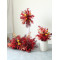 party & wedding flowers arrangement, red artificial wedding flowers, diy wedding flowers, wedding faux flowers