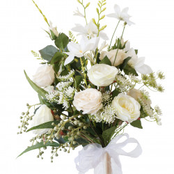 beige rose wedding bridal bouquet, wedding bouquet flowers, diy wedding flowers, artificial wedding flowers