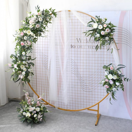forest wedding arch flowers, white artificial wedding flowers, diy wedding flowers, wedding faux flowers