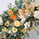 arch wedding decoration flowers, yellow artificial wedding flowers, diy wedding flowers, wedding faux flowers